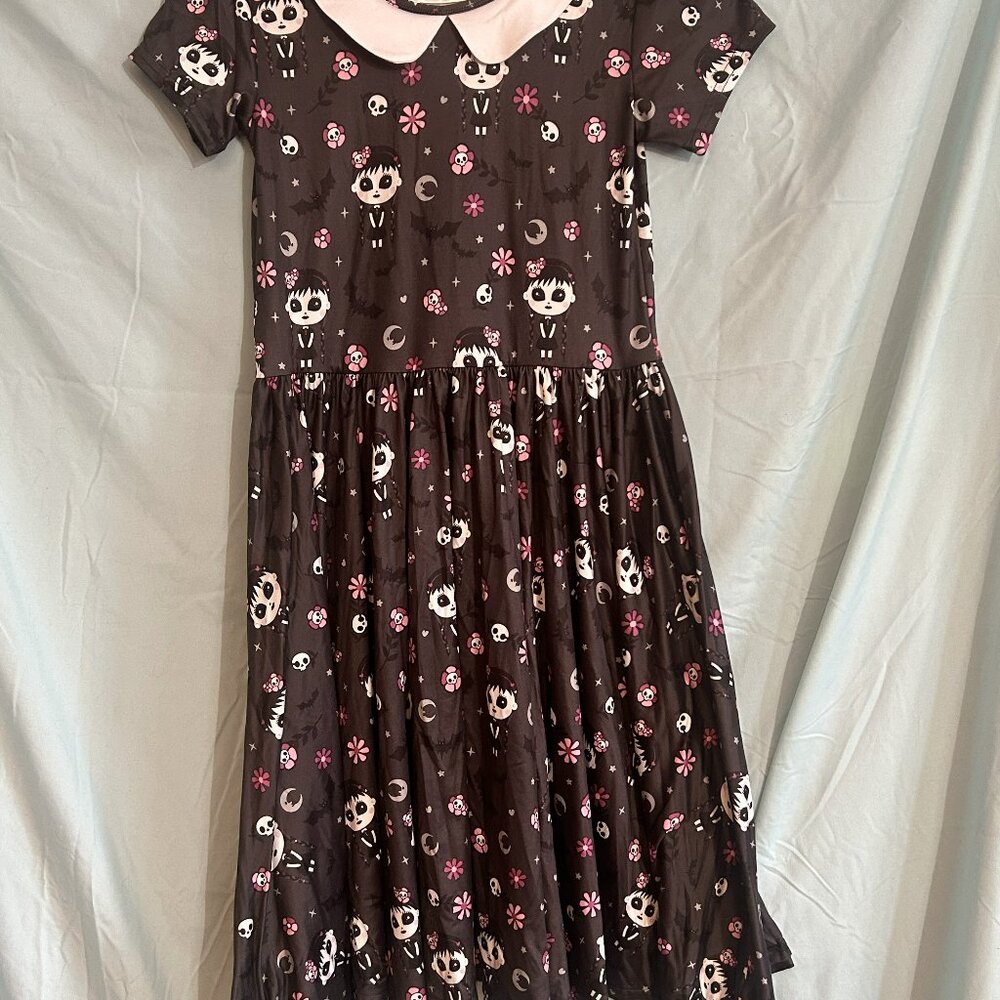 Wednesday Adams Girl's Twirl Dress